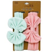 Wholesale - Sodorable 2PC BIG KNIT BOW HEADWRAPS CORAL AND MINT C/P 36, UPC: 027467366050